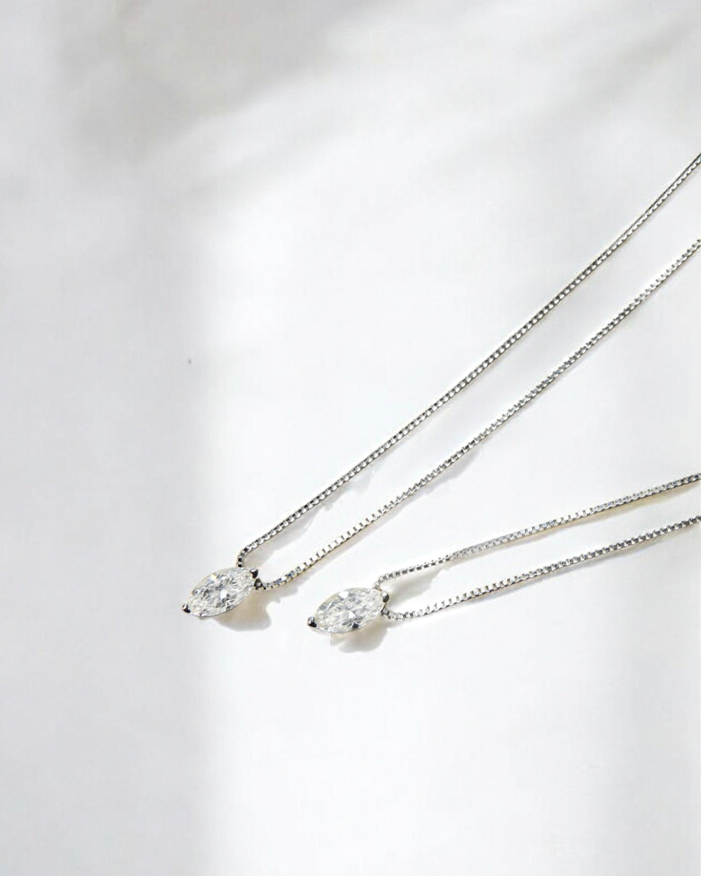 Colar Moissanite Navete 1ct