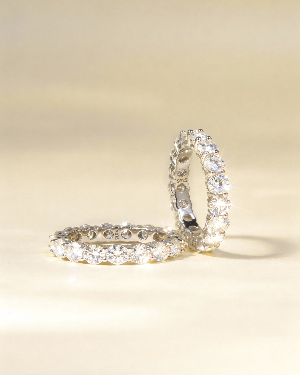 Aliança Eternity Moissanite 30 Pontos Luxo