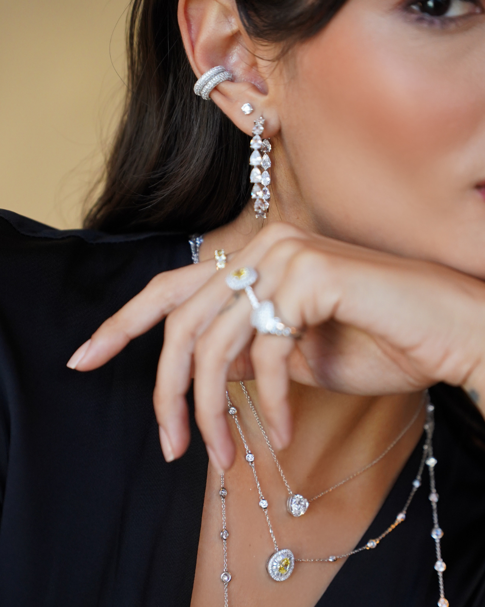 Piercing Falso Convex Pavê (Unidade)