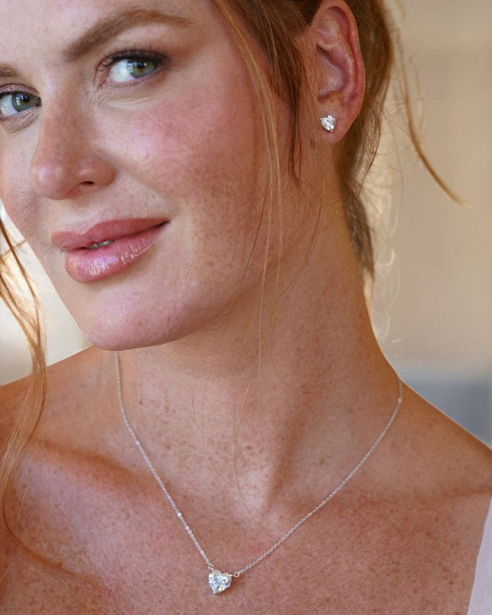 Colar Heart Luxo Moissanite 4ct