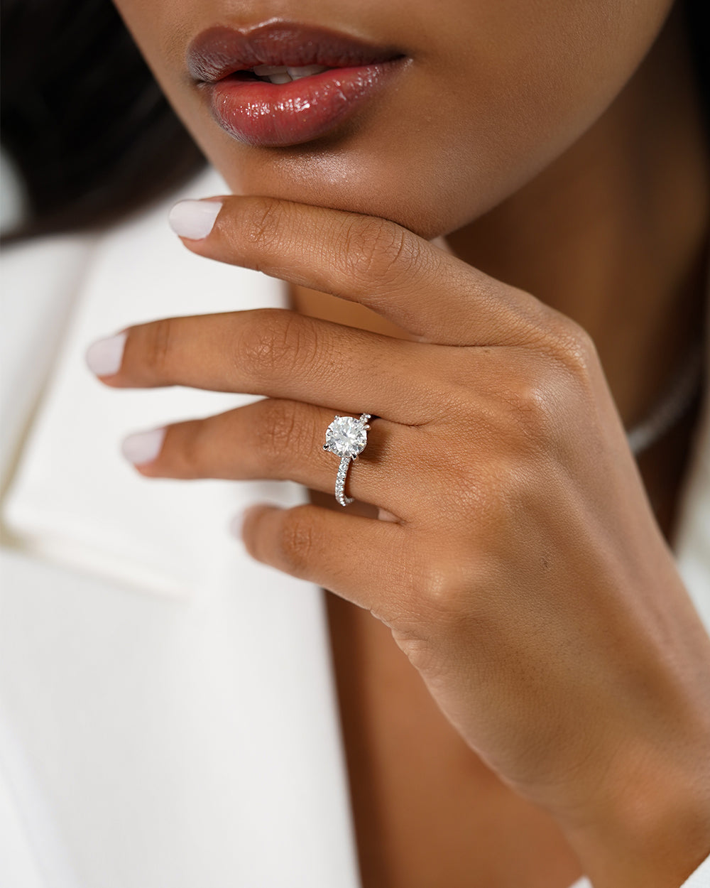 Anel Solitário Karyn Moissanite Luxo 2ct