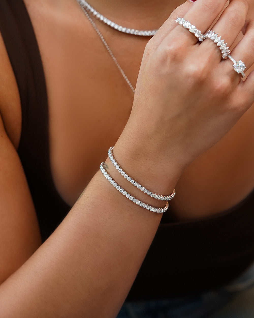 Pulseira Riviera Moissanite Extensible 2,5 mm