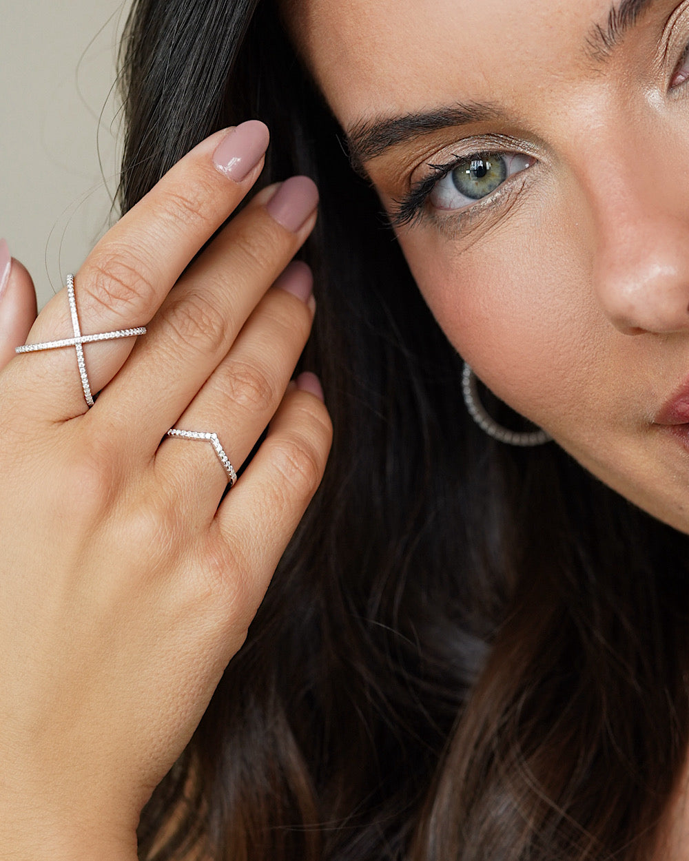 Anel X Moissanite Luxo