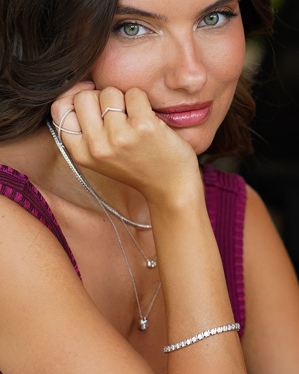 Anel X Moissanite Luxo