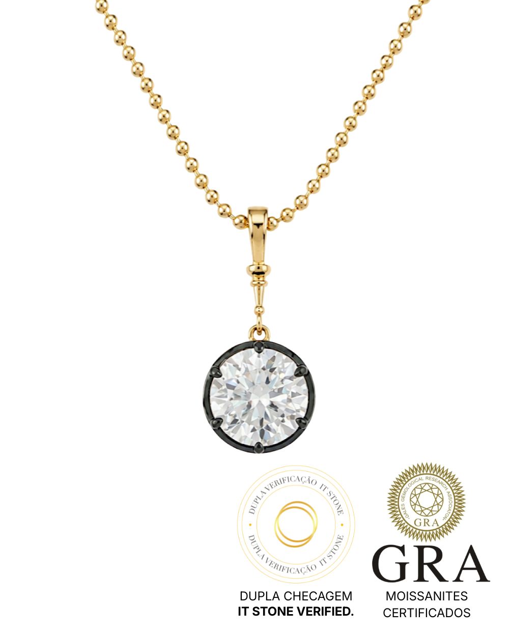 Colar Skyllar Moissanite 4ct