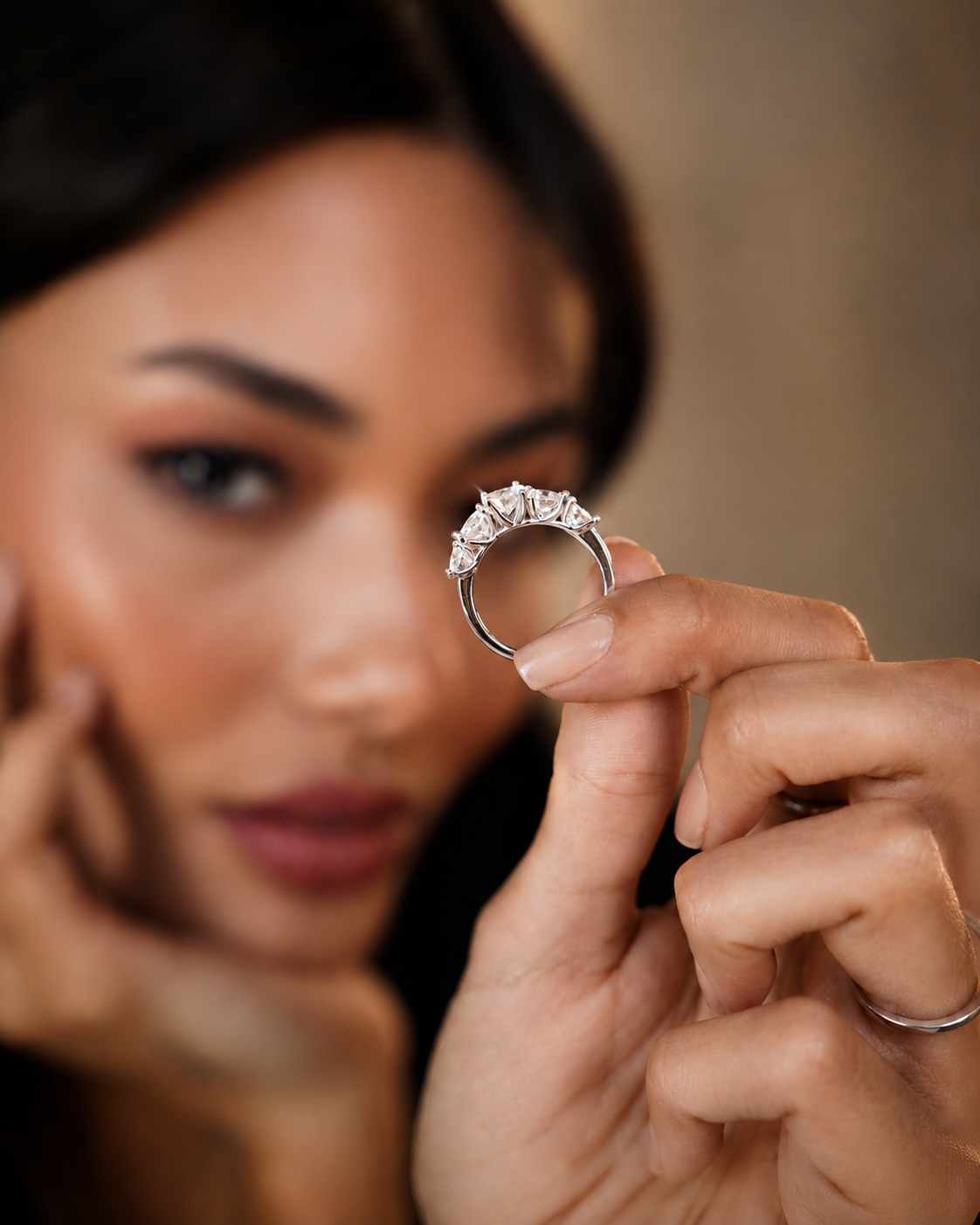 Anel Luxo Saud Moissanites