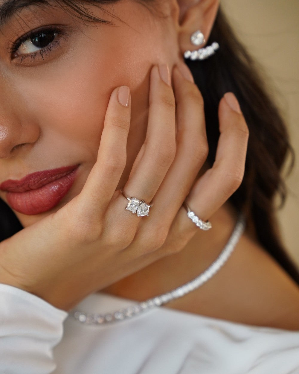 Anel Toi et Moi Moissanite Luxo