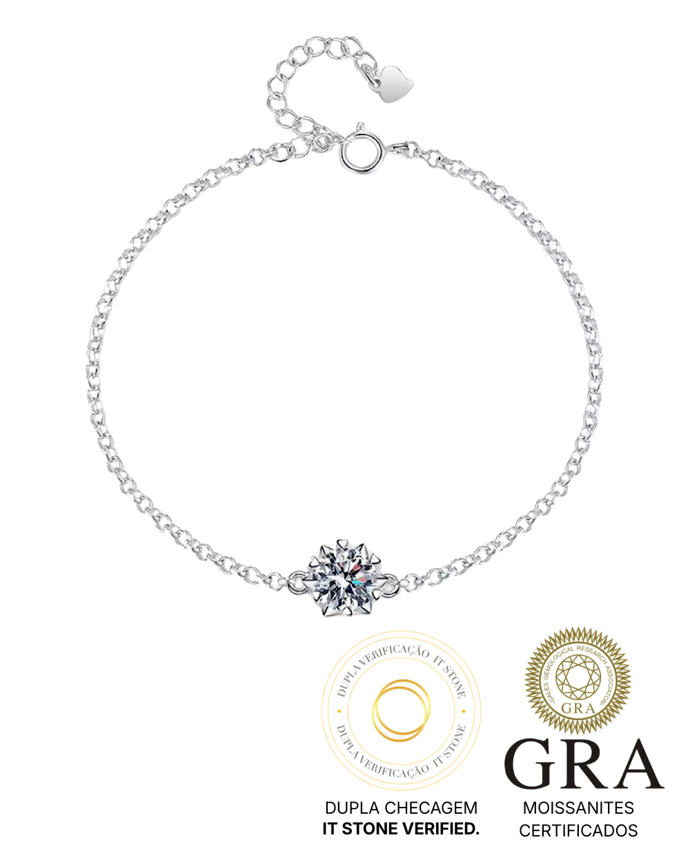 Pulseira Bright Moissanite 1ct