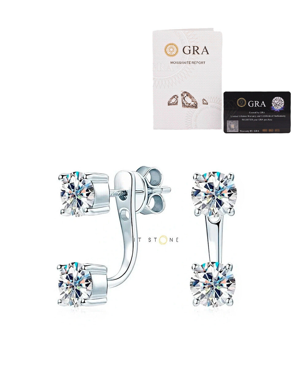 Ear Jacket Harper Moissanite Luxo