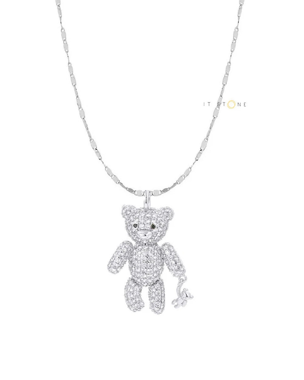 Colar Urso Teddy Cravejado