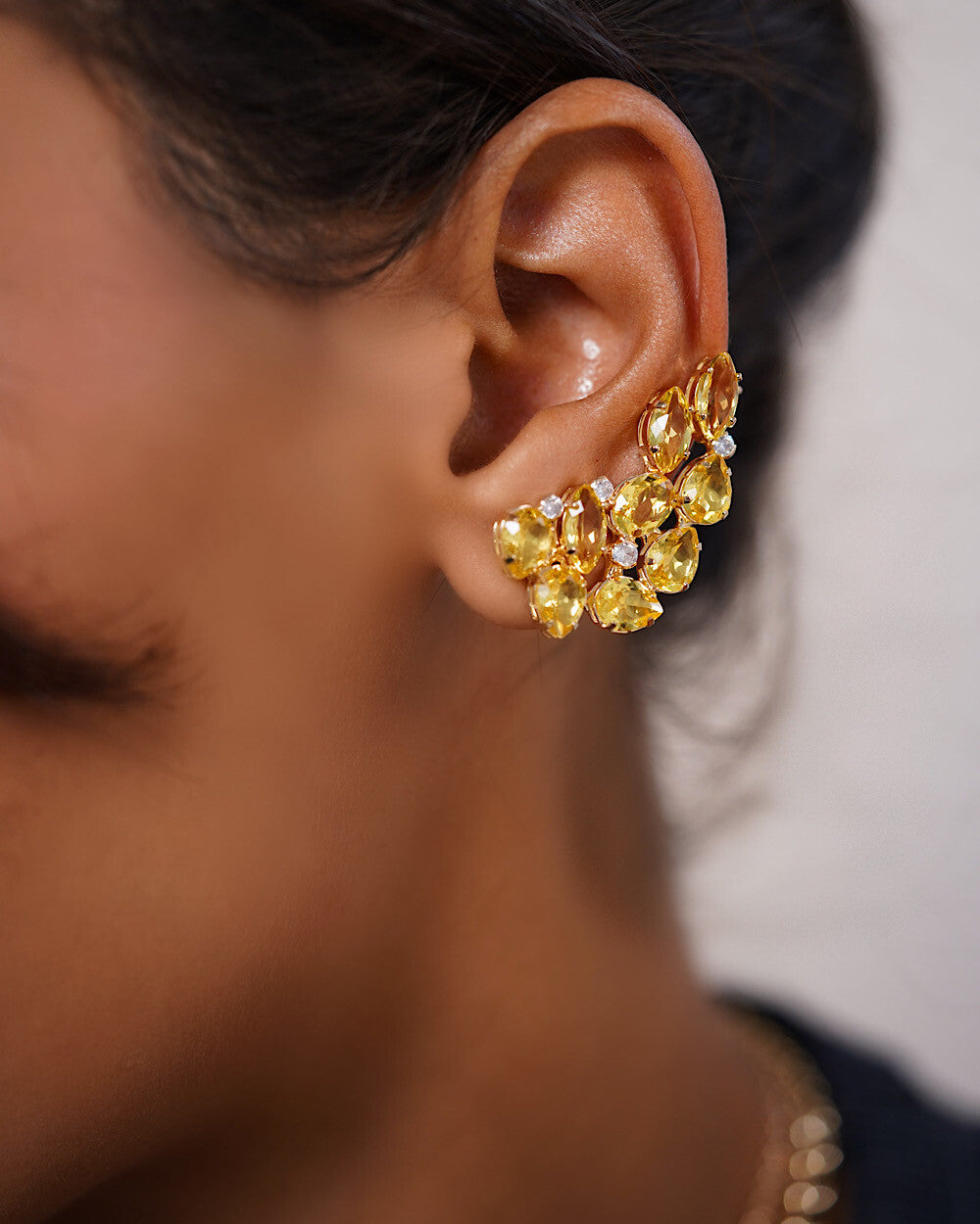 Ear Cuff Syrah Fancy Yellow