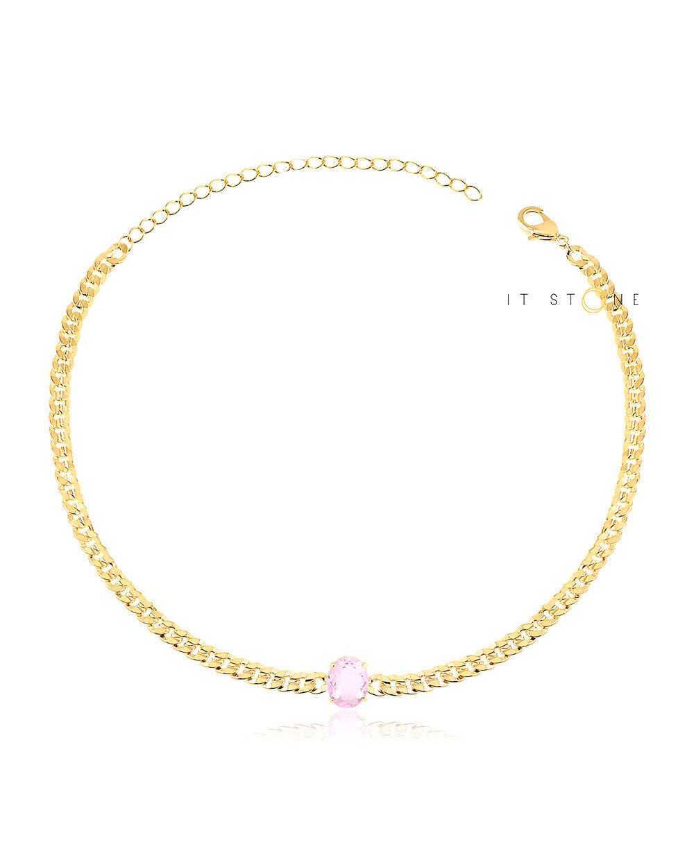 Choker Chain Oval Morganita