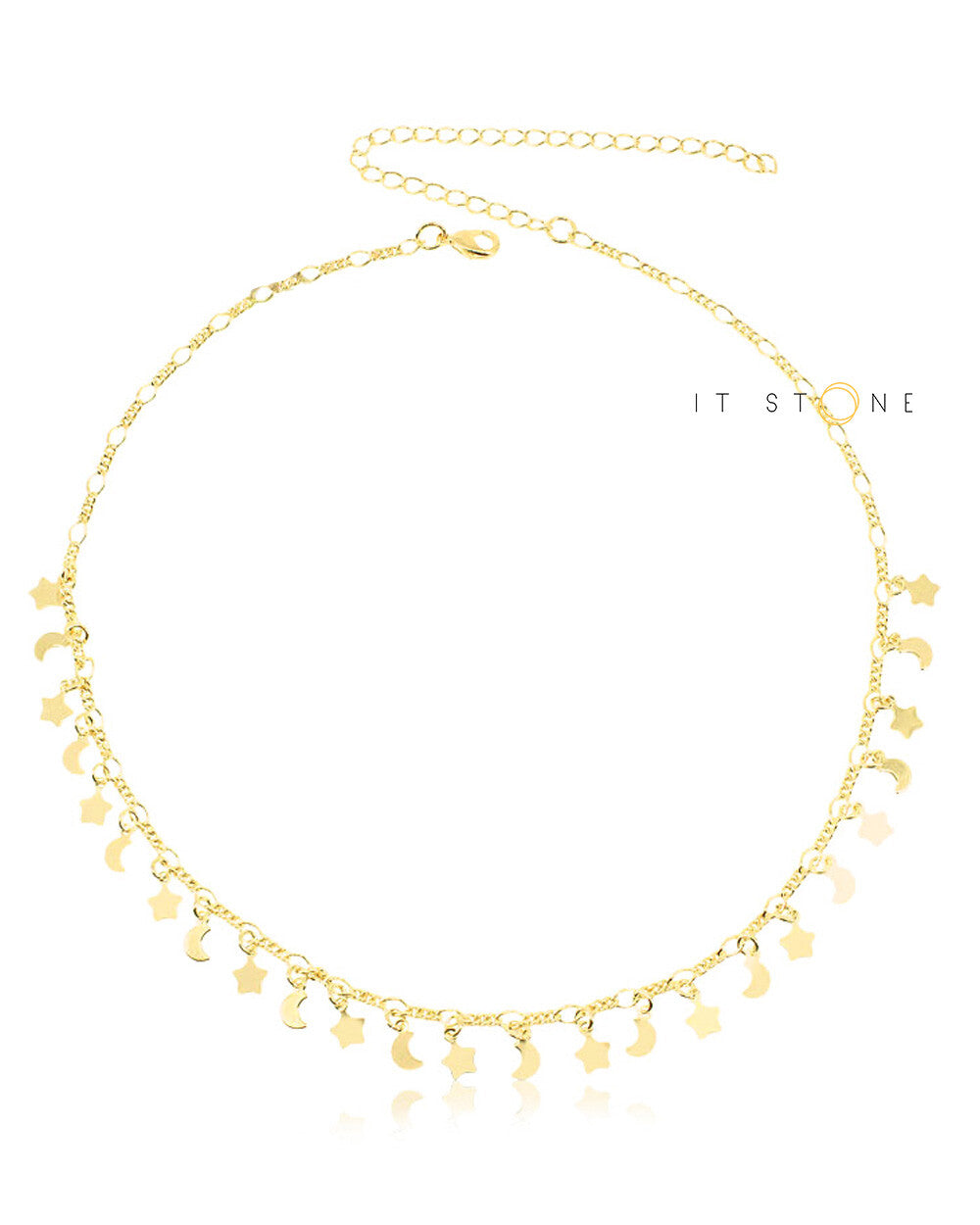 Choker Moon Star Gold