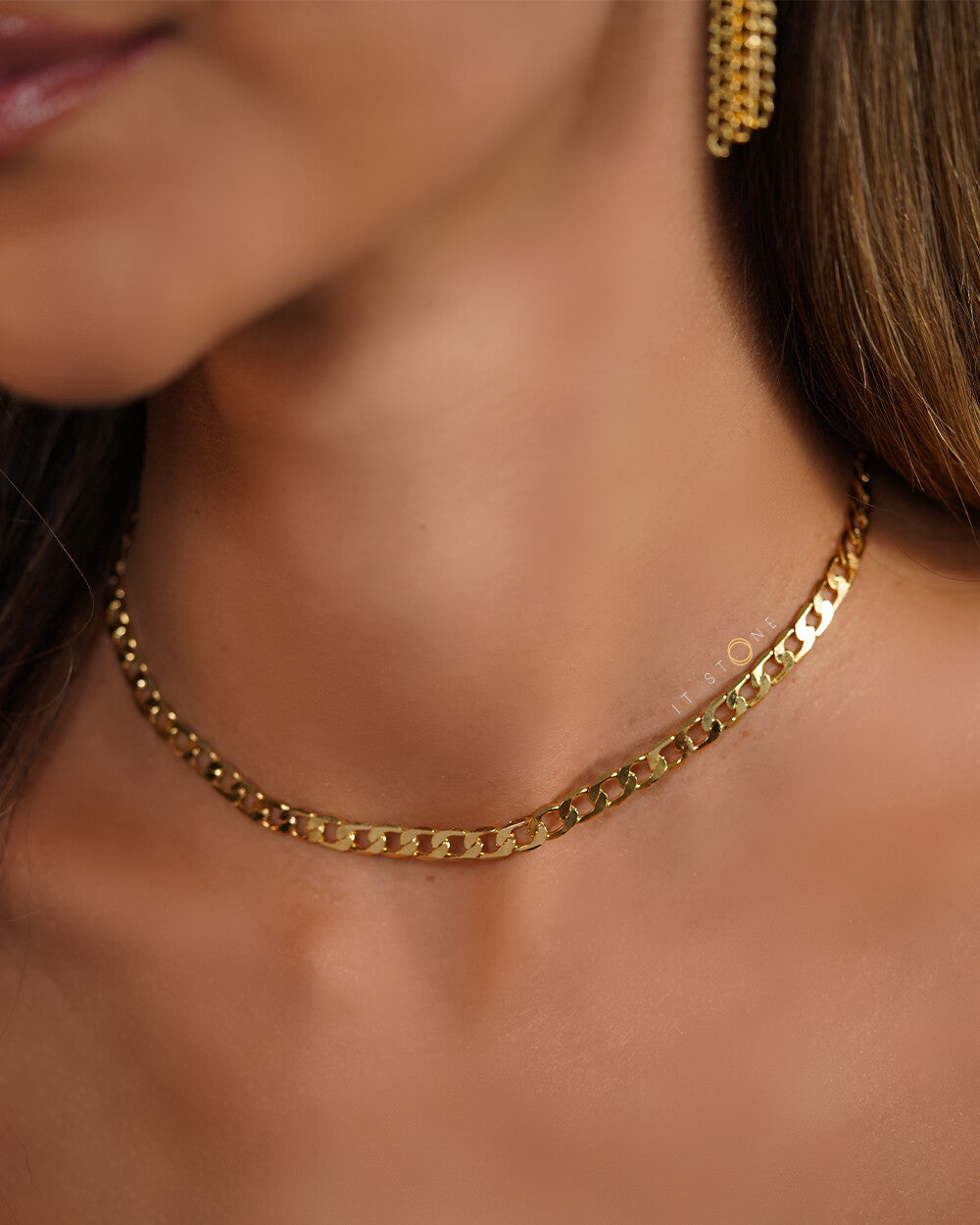 Choker Elos Links Gold