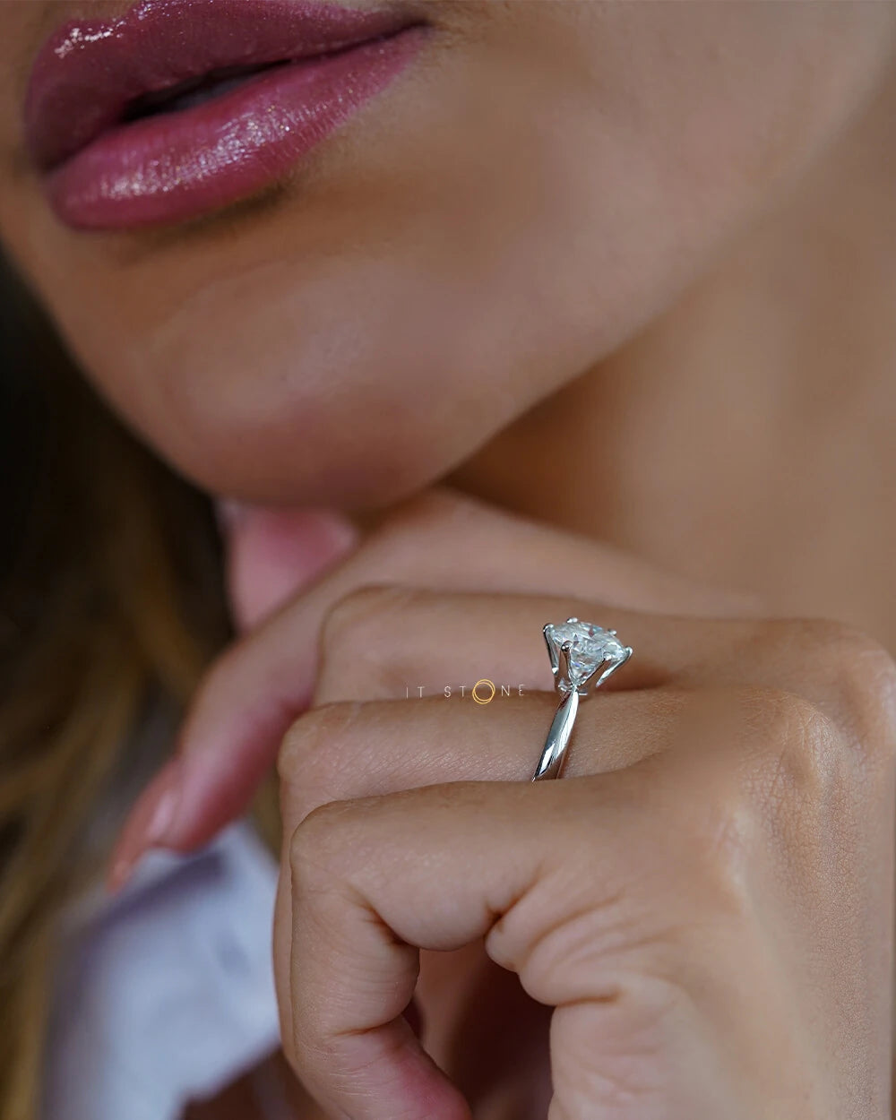 Anel Solitário Clássico Moissanite 2ct