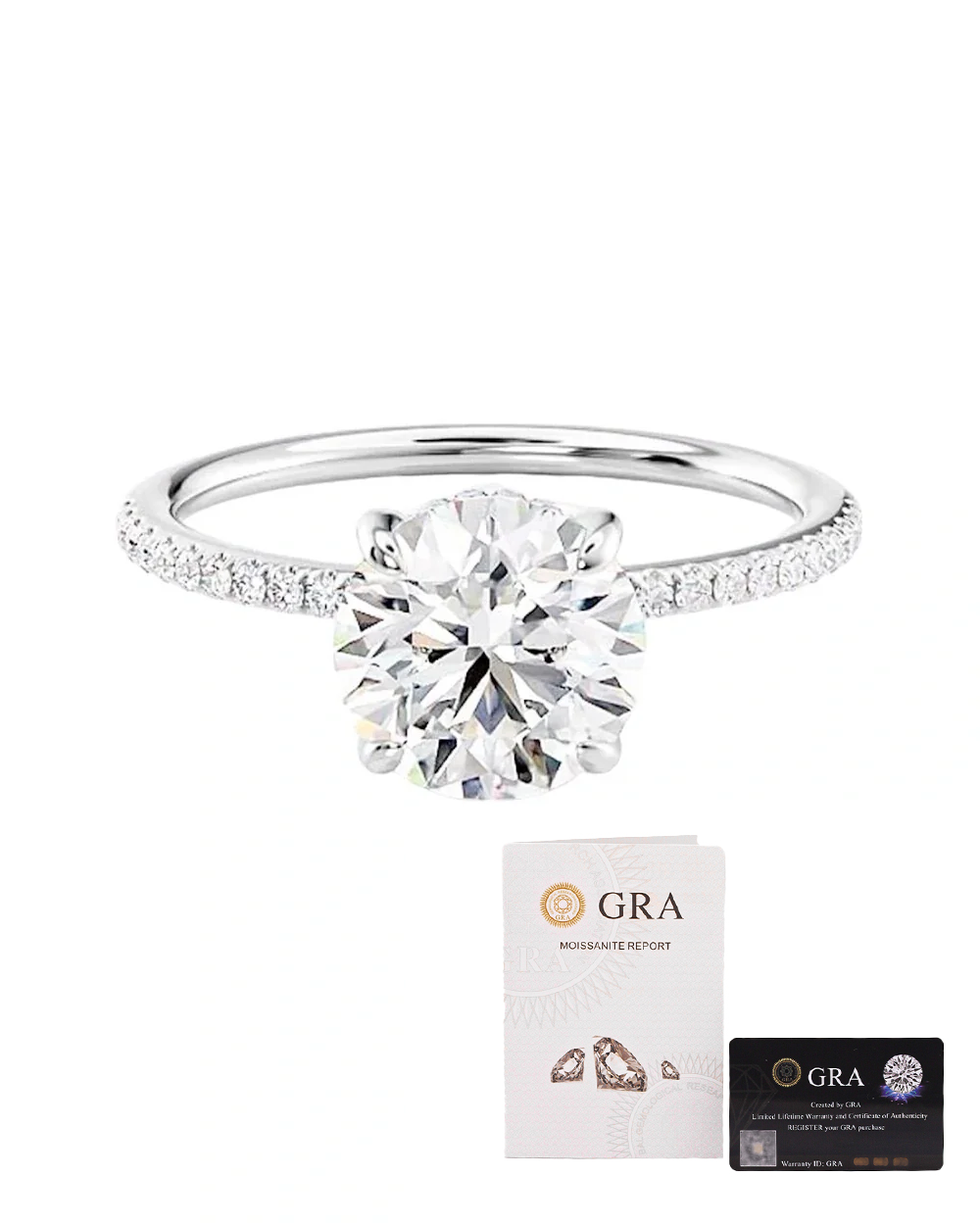 Anel Solitário Karyn Moissanite Luxo 2ct