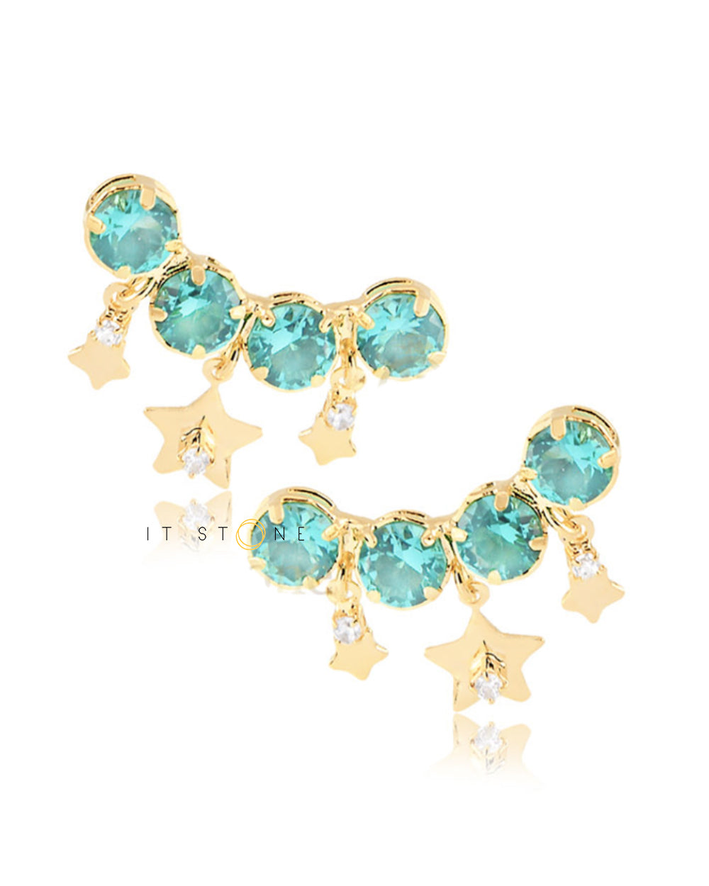 Ear Cuff Round Stars Turmalina