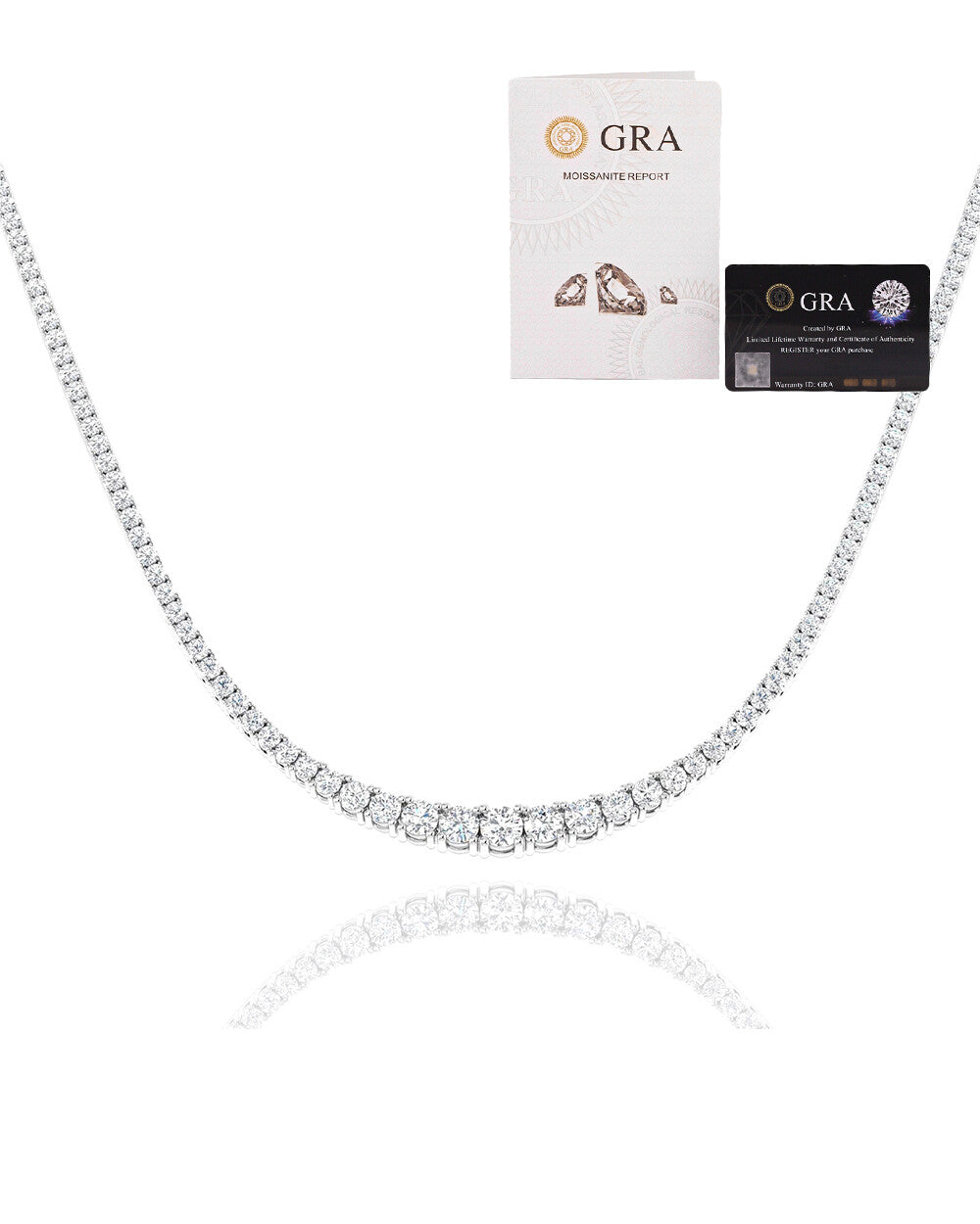 Colar Riviera Graduada Moissanite Luxo