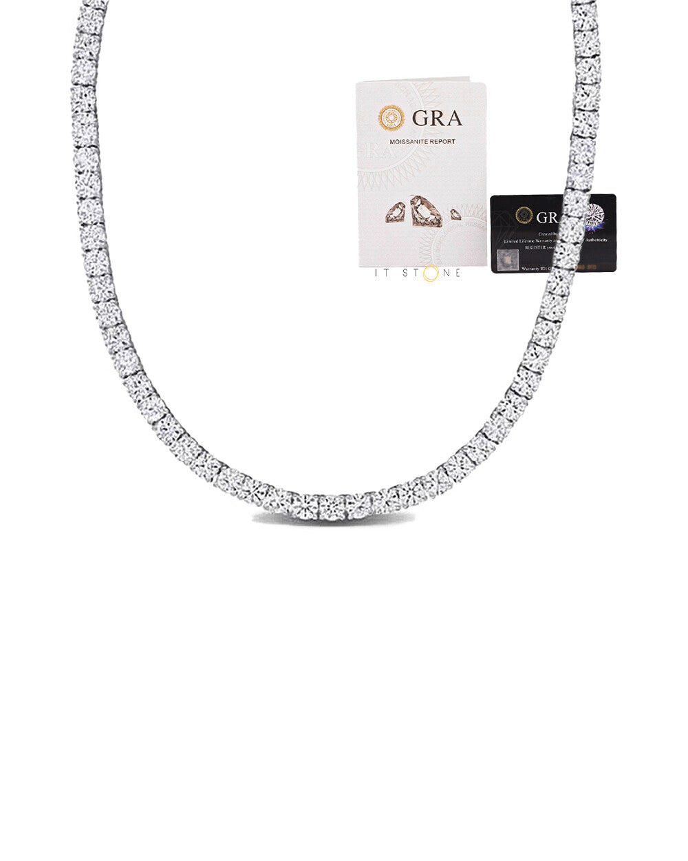 Colar Riviera Classique Moissanite 10 Pontos Luxo 40cm