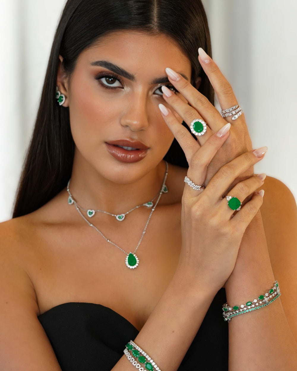 Gargantilha Corações Modelo Joia Luxo
