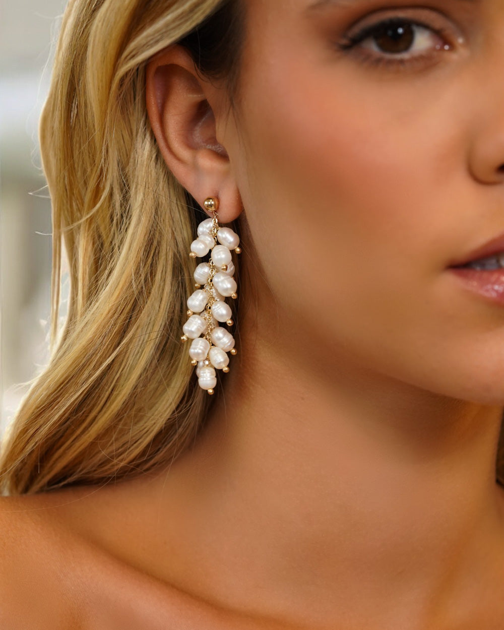 Brinco Boucles Pearls