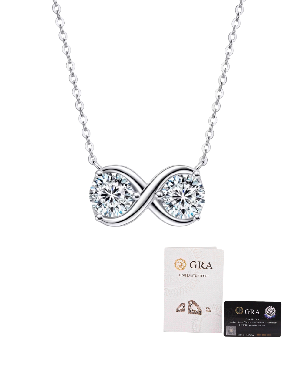 Colar Infinito Double Moissanite