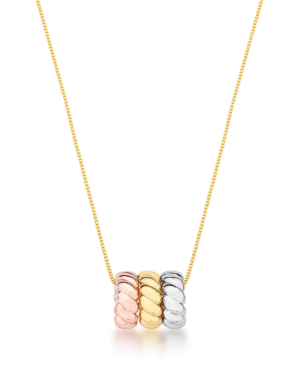 Colar Argolas Mix Metais Fosco