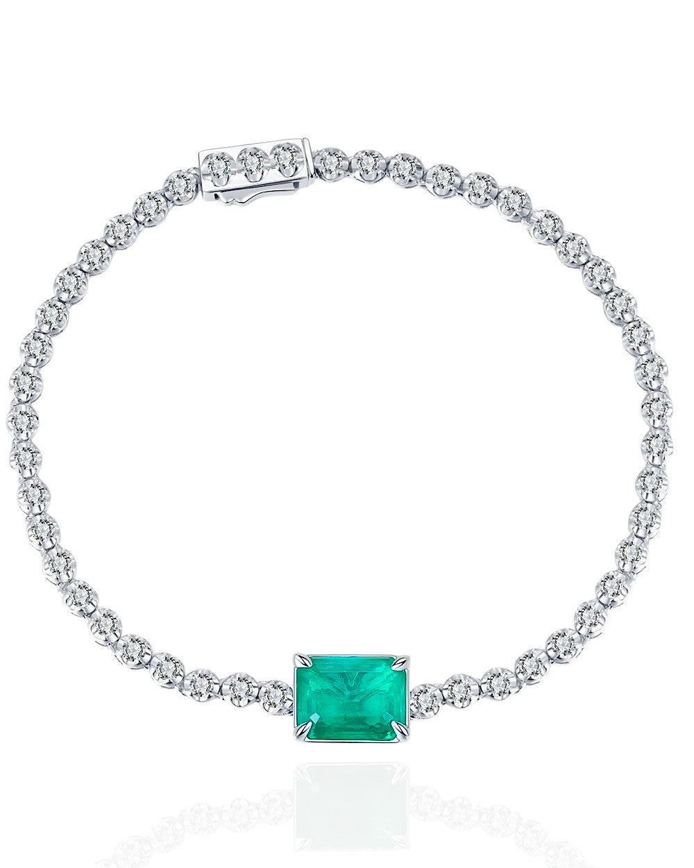 Pulseira Riviera Rectangle Apatita Verde
