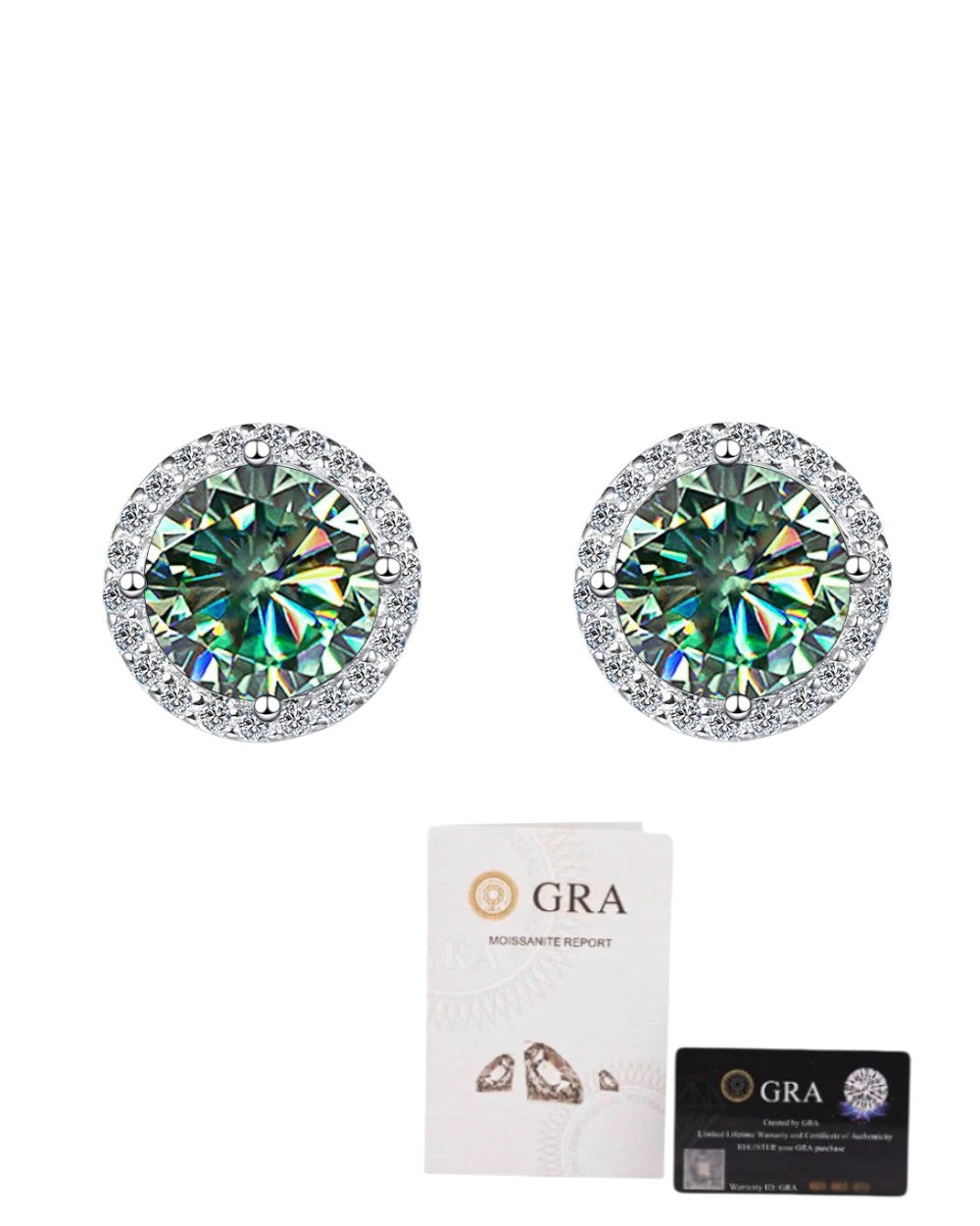 Brinco Prianka Moissanite Ciano