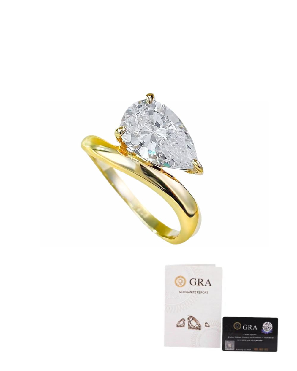 Anel Elysé Gota Moissanite 1.5ct