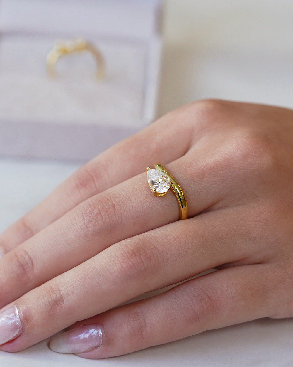 Anel Elysé Gota Moissanite 1.5ct