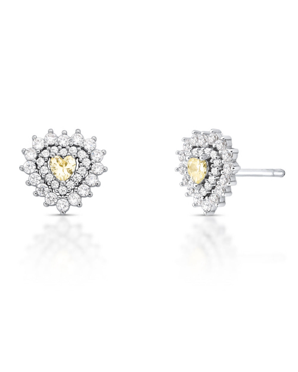 Brinco Nikki Heart Fancy Yellow