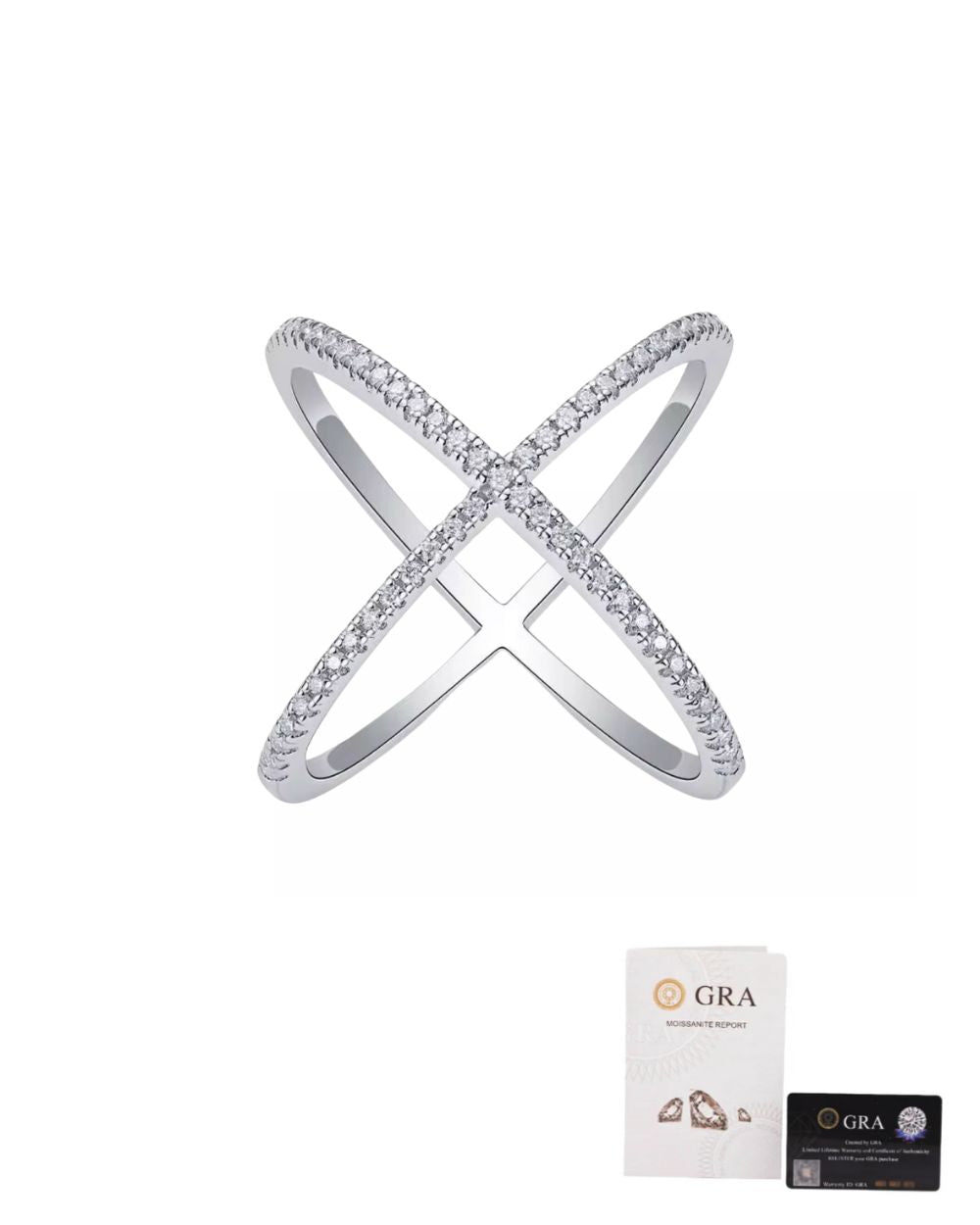 Anel X Moissanite Luxo