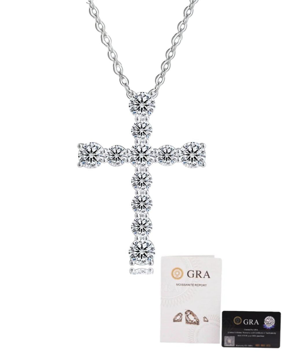 Colar Cruz Moissanite Luxo