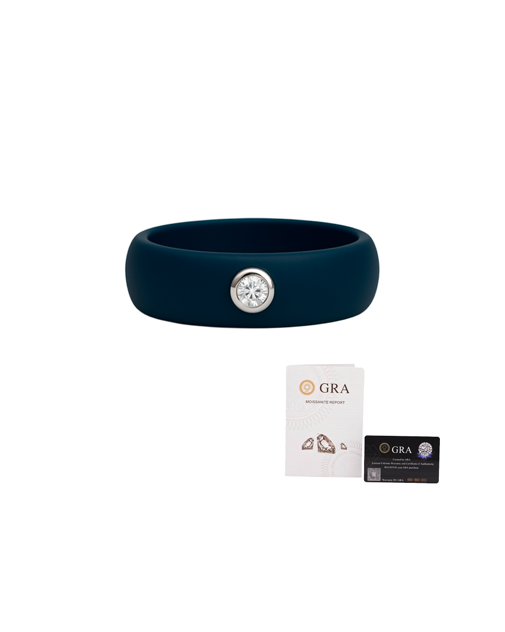 Anel Active Moissanite Navy Blue