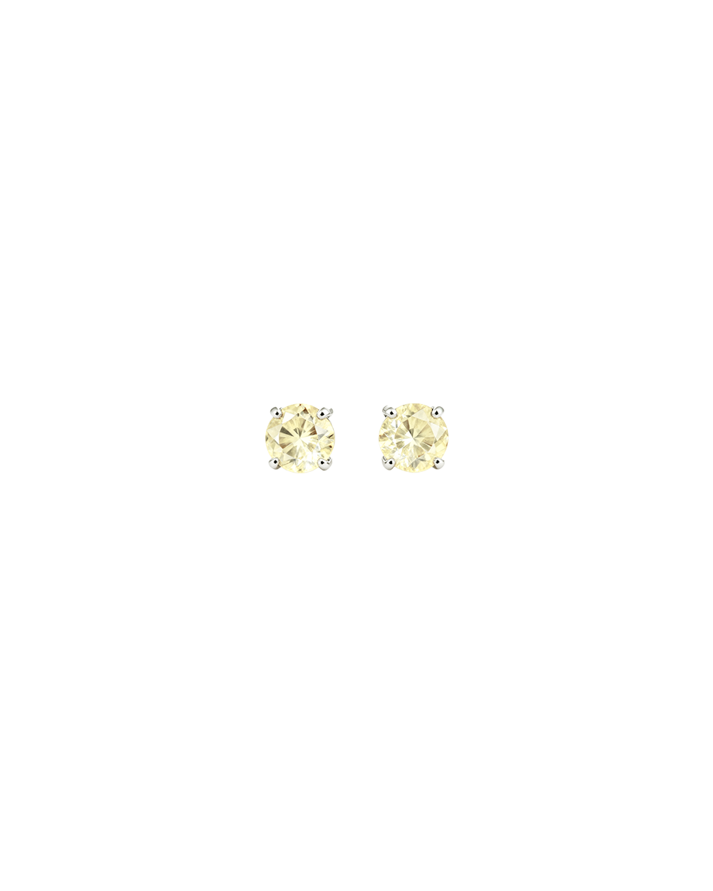 Brinco Segundo Furo Mini Solitário 3mm Fancy Yellow
