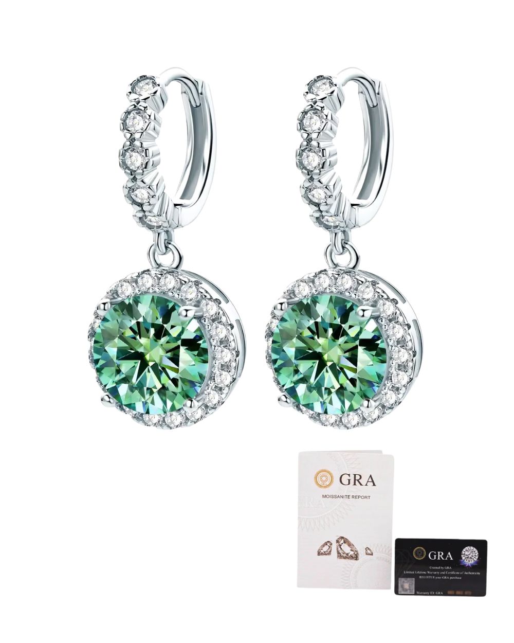 Argola Sylvie Moissanite Ciano