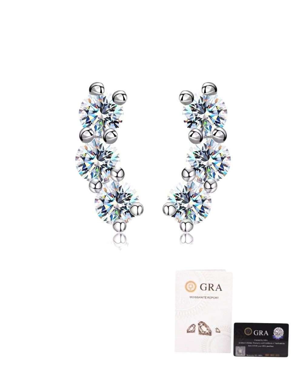 Brinco Triple Moissanites