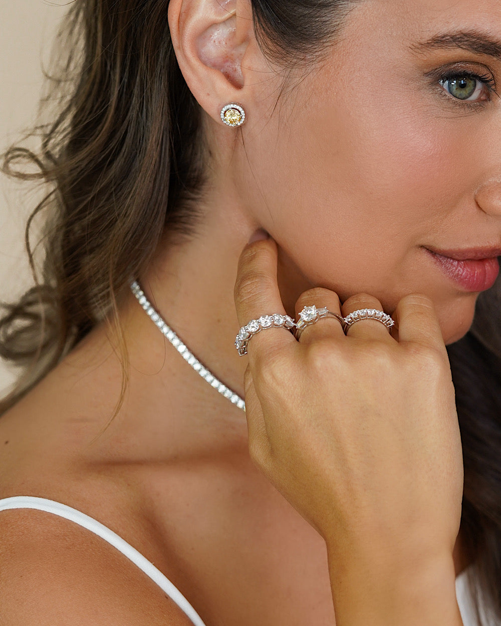 Brinco Pryanka Moissanite Desert Ombré