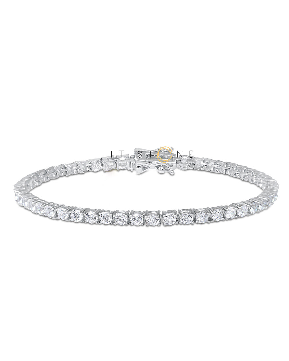 Pulseira Riviera Ródio 3mm