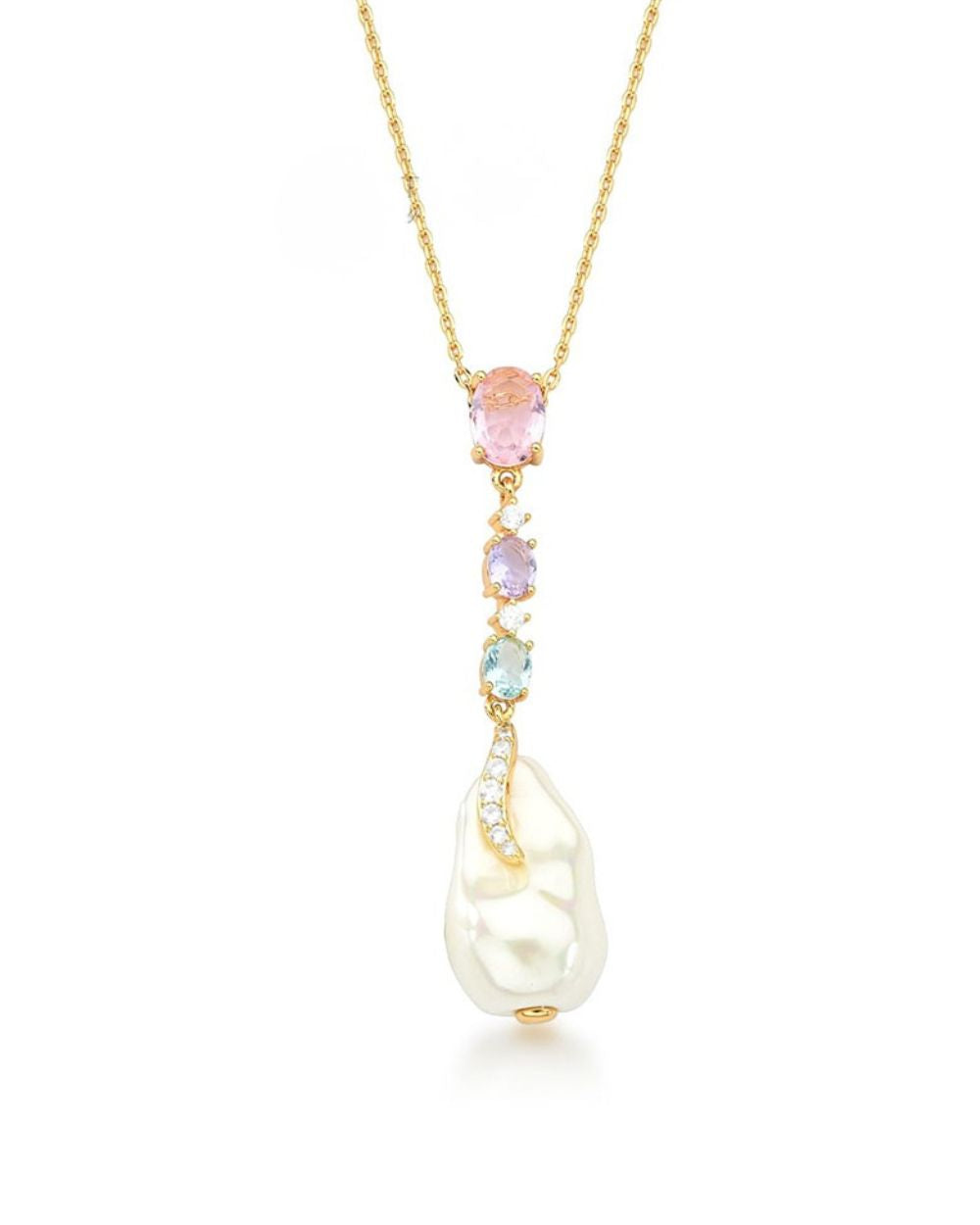 Colar Longo  Pérola Barroca Colors