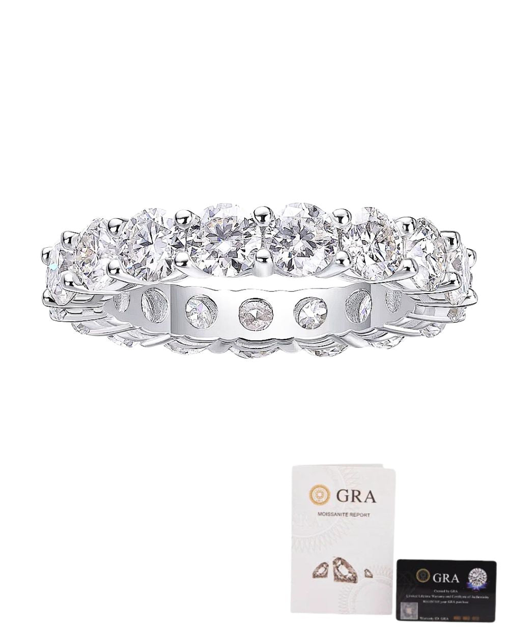 Aliança Eternity Moissanite 30 Pontos Luxo