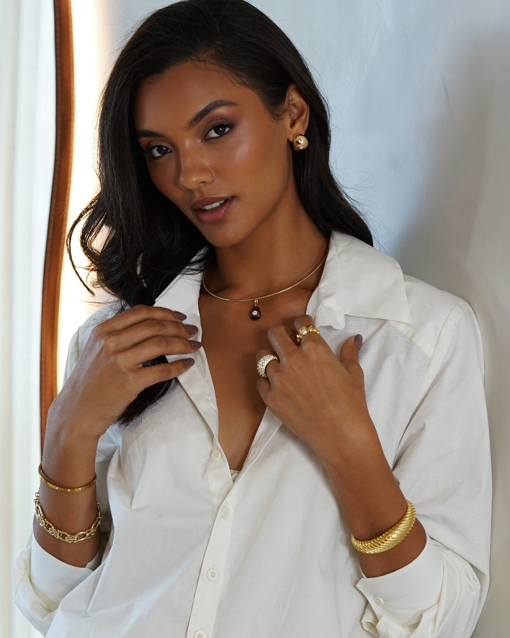 Pingente Pedra Natural Rough Ruby