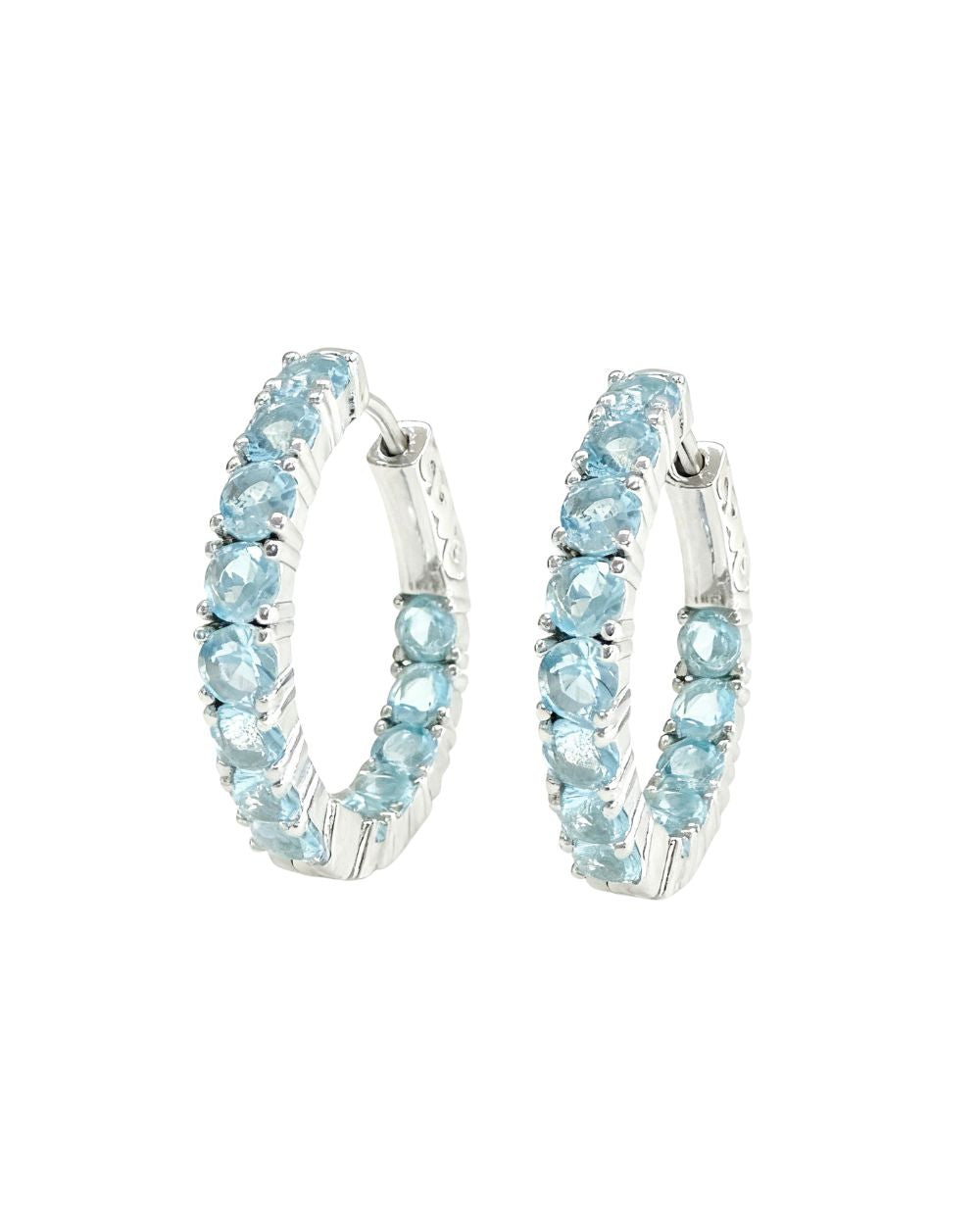 Brinco Argola Água Marinha