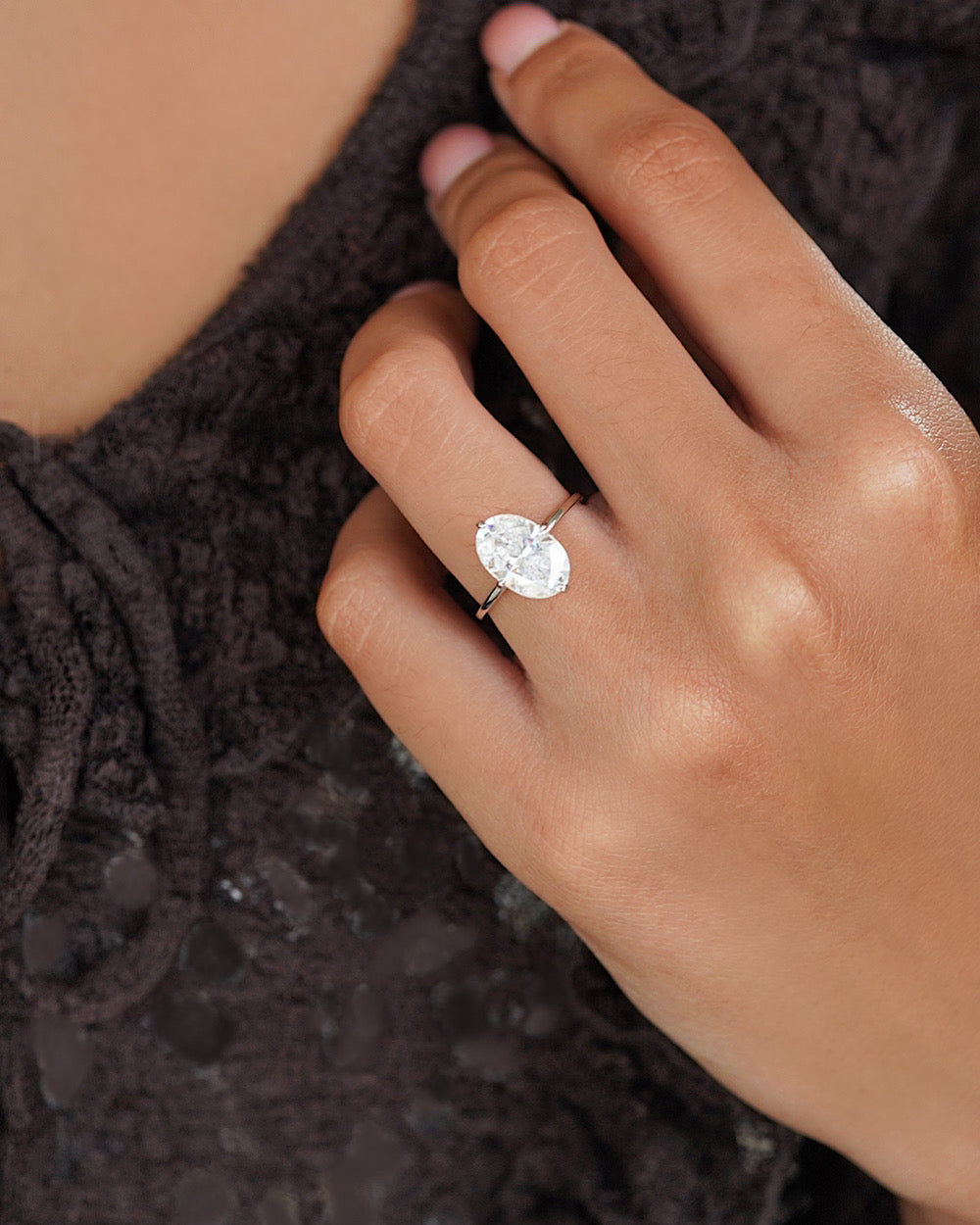 Anel Oval Taylor Moissanite 4.5ct