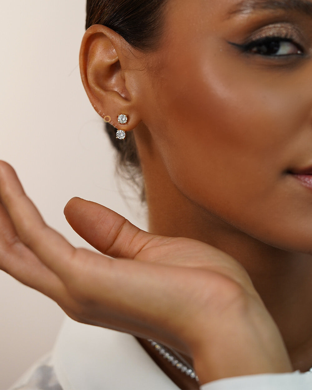 Ear Jacket Harper Moissanite Luxo — detalhe 4 | IT STONE