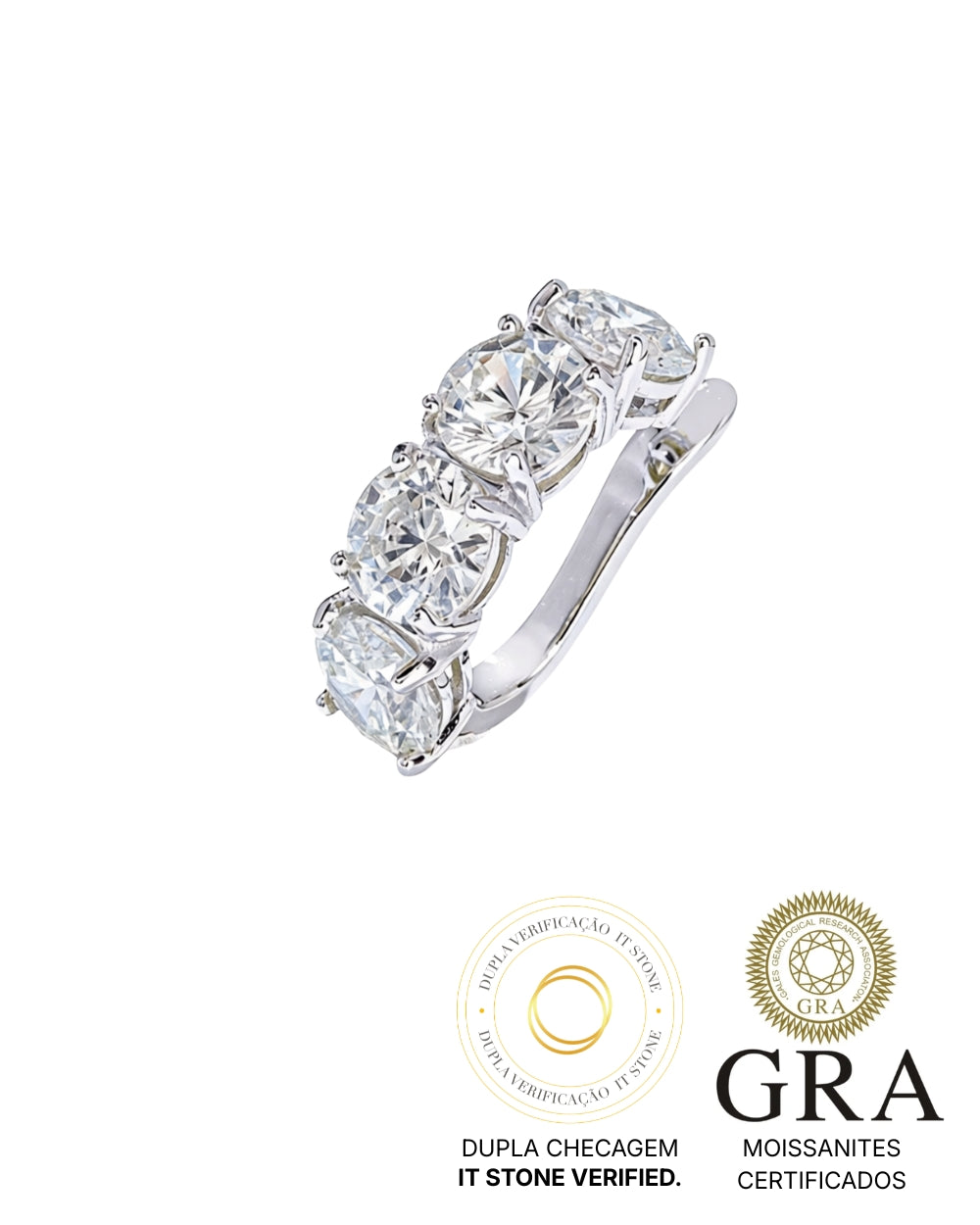 Piercing Falso Pedras Moissanite 80 Pontos
