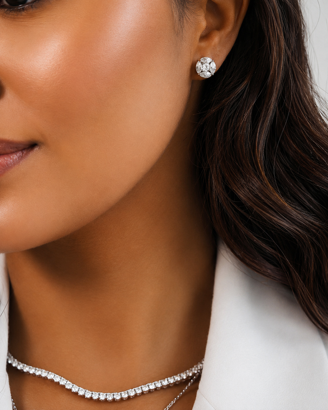 Brinco Moissanite Illusion