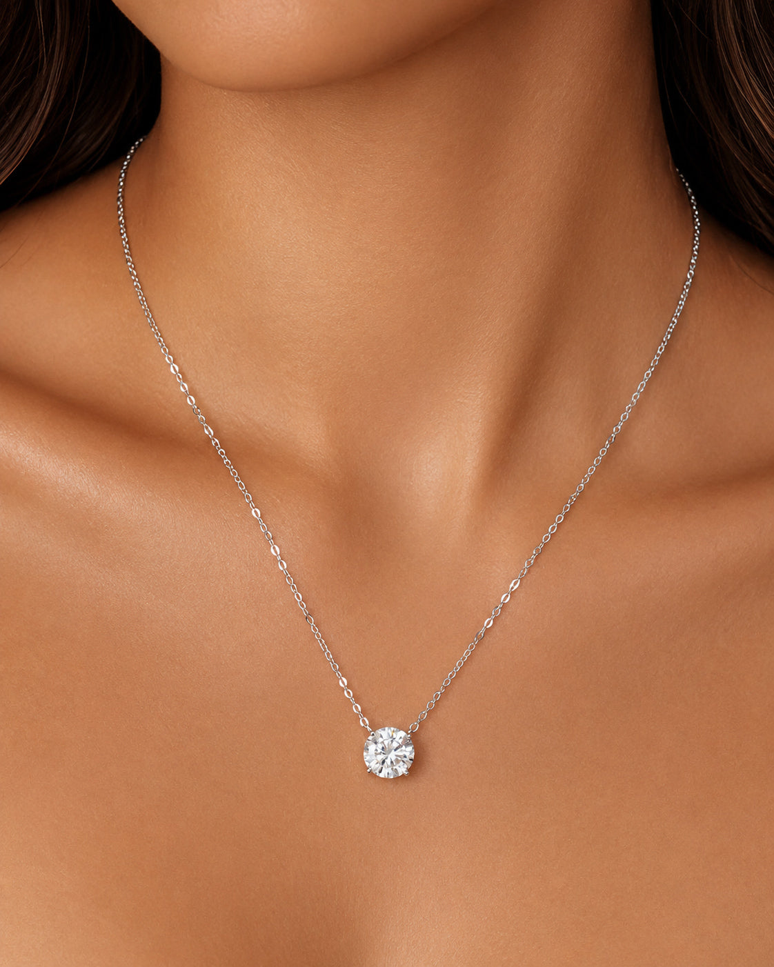 Colar Ponto de Luz Moissanite Classic 3ct
