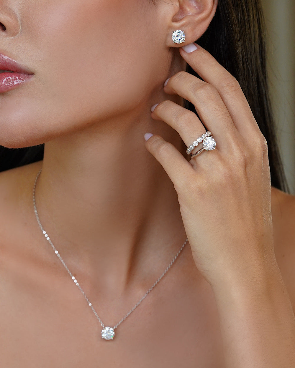 Anel Solitário Clássico Moissanite 3ct